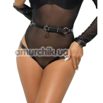 Гартеры с фиксаторами для рук Star Night BDSM Garter Belt With Handcuffs And Restraints, черные - Фото №1