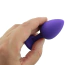 Анальная пробка с прозрачным кристаллом Classic Silicone Butt Plug With Crystal, фиолетовая - Фото №4