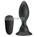 Анальная пробка с вибрацией MR Play Super Rower Vibrating Anal Plug, черный - Фото №1