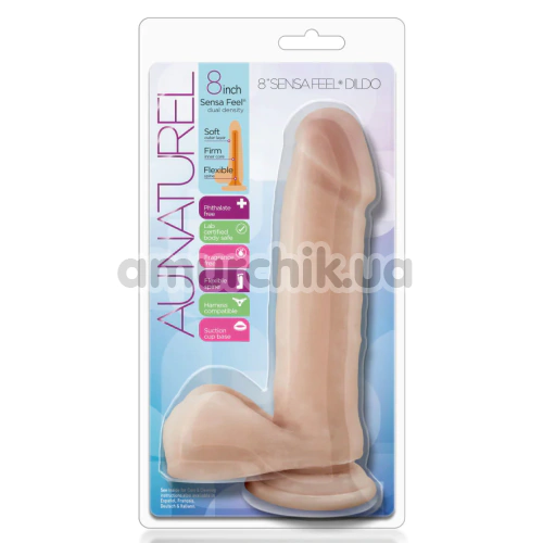 Фаллоимитатор Au Naturel Sensa Feel Dildo 8 Inch, телесный