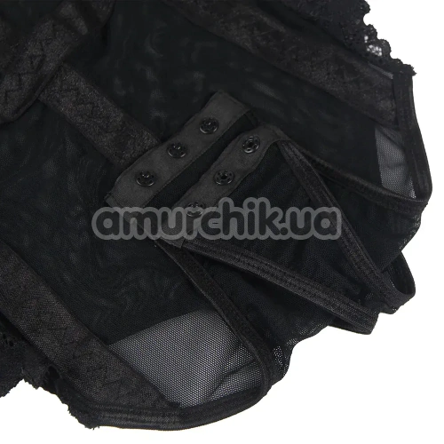Боди с подвязками Star Night Sexy Lace Strap Teddy, черное