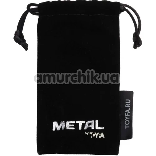 Анальна пробка з червоним кристалом Toyfa Metal 717008-99, рожева