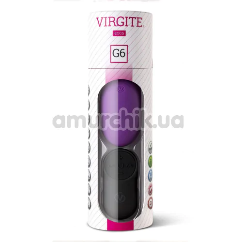 Виброяйцо Virgite Eggs Rechargeable G6, фиолетовое