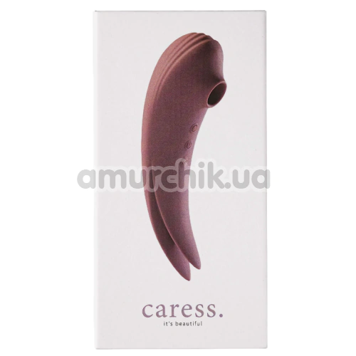 Симулятор орального секса для женщин с вибрацией Caress Leaf, фиолетовый