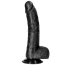 Фаллоимитатор Realrock Curved Dildo With Balls 8, черный - Фото №1