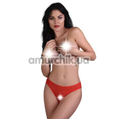 Трусики Daring Intimates Nicolette Crotchless Panty, красные - Фото №1