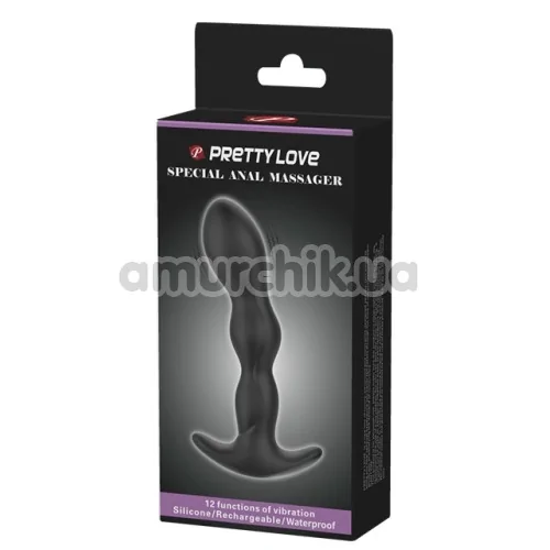 Анальна пробка з вібрацією Pretty Love Special Anal Massager 040068, чорна