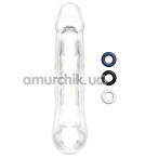 Насадка на пенис Size Up 2 Inch See-Thru Penis Extender With Ball Loop, прозрачная - Фото №1