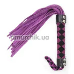 Флогер DS Fetish Soft Leather M, фіолетово-чорний - Фото №1