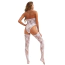 Комплект Star Night Sexy Sleeveless Floral Lace Set, белый: боди + чулки - Фото №4