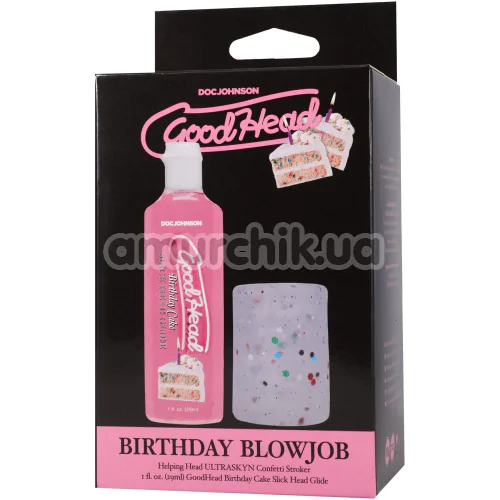 Набір для мінету Doc Johnson GoodHead Birthday Blowjob Set, 3 шт