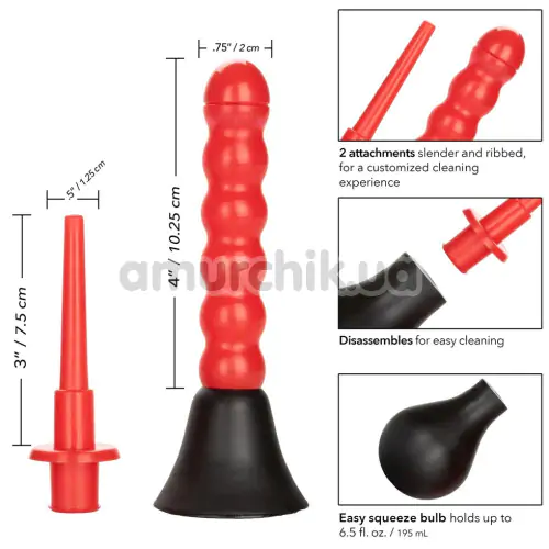 Інтимний душ Colt Anal Douche, червоно-чорний