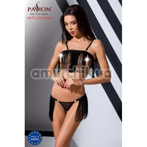 Комплект Passion Free Your Senses Kassandra Set, черный: топ + трусики-стринги