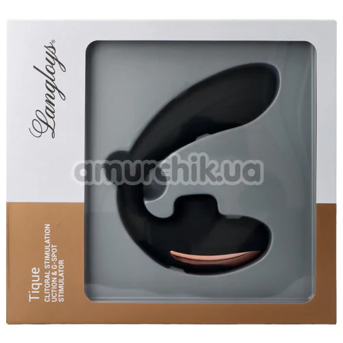 Вібратор з вакуумним стимулятором Langloys Tique, чорний