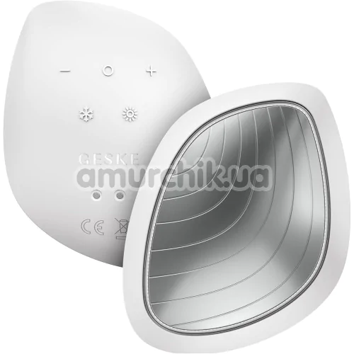Ультразвуковой массажер-маска для лица Geske Sonic Warm & Cool Mask 9 in 1, белый