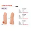 Насадка на пеніс Kokos Nude Sleeve NS 002-S, тілесна - Фото №6