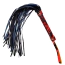 Флоггер DS Fetish Flogger 36816 з червоною рукояткою, чорний