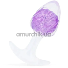 Анальна пробка Liebe Seele Crystal Icecream-Shaped Anal Plug Small, фіолетова - Фото №1