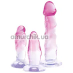 Набір анальних пробок Crystal Clear Anal Training Set, рожевий - Фото №1