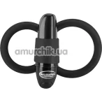 Віброкільце Malesation Squeeze Cock & Ball Ring, чорне - Фото №1