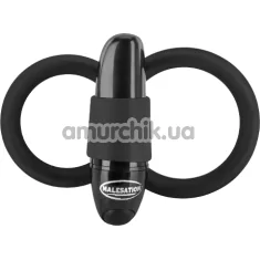 Віброкільце Malesation Squeeze Cock & Ball Ring, чорне - Фото №1