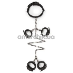 Бондажний набір Easy Toys Six Piece Full Restraint Set, чорний - Фото №1