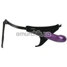 Страпон Sportsheets Bikini Strap-On & Silicone Dildo Set, фиолетовый - Фото №1