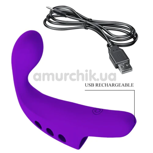 Вибратор на палец Pretty Love Fingering Vibrator Gorgon, фиолетовый