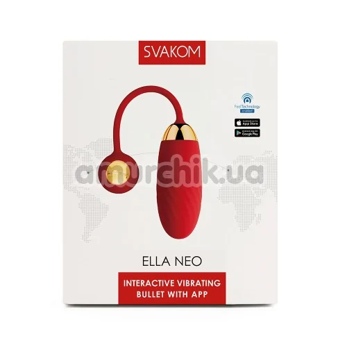 Виброяйцо Svakom Ella Neo, красное