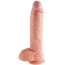 Фалоімітатор King Cock With Balls, 25.4 см, тілесний - Фото №1