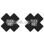 Прикраси для сосків у вигляді хрестиків Star Night Fuck Me Glow in Dark, світяться у темряві - Фото №1