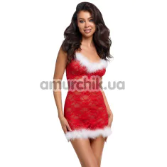 Пеньюар Cottelli Lingerie Chemise X-Mas, красный - Фото №1