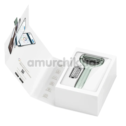 Массажер-роллер для лица и тела с микроиглами Geske MicroNeedle Face & Body Roller 8 in 1, зеленый