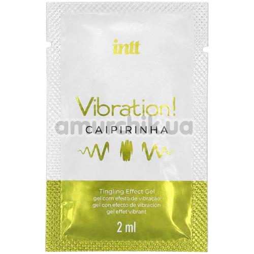 Збуджуючий гель з ефектом вібрації Intt Vibration Caipirinha Tingling Effect Gel - кайпірінья, 2 мл - Фото №1