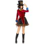 Костюм циркачки Leg Avenue Classic Ringmaster Costume, красно-черный: платье + головной убор - Фото №2