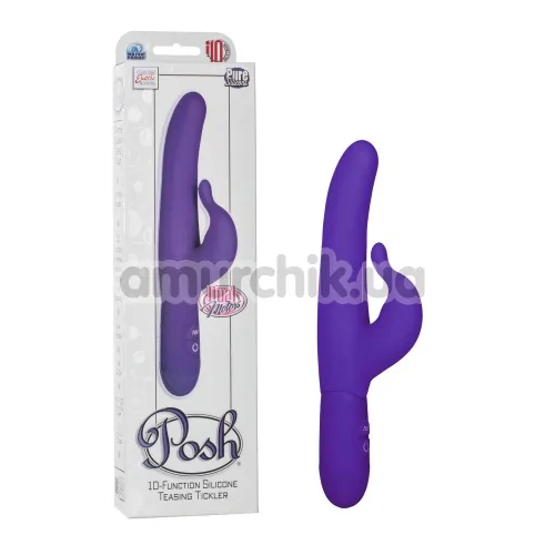 Вибратор Posh 10-Function Silicone Teasing Tickler, фиолетовый