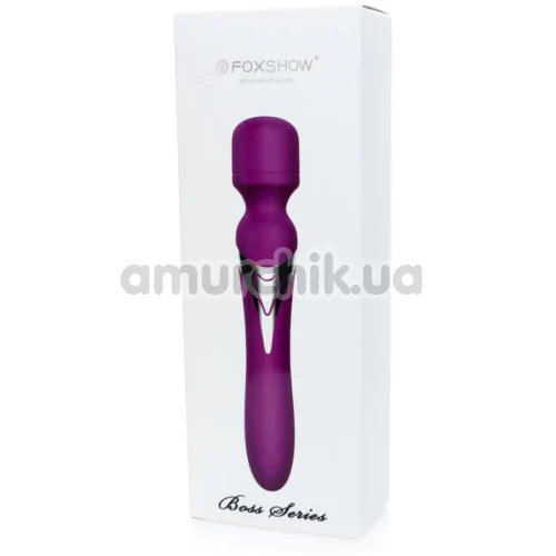 Універсальний вібромасажер Foxshow Silicone Dual Massager, фіолетовий