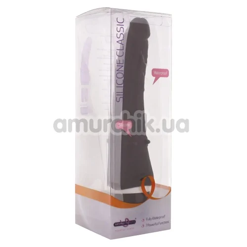 Вібратор Silicone Classic Smooth, чорний