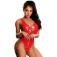 Боди JSY Sexy Lingerie 8125, красное - Фото №2