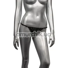 Трусики-стринги с открытым доступом Radiance Crotchless Thong, черные - Фото №1
