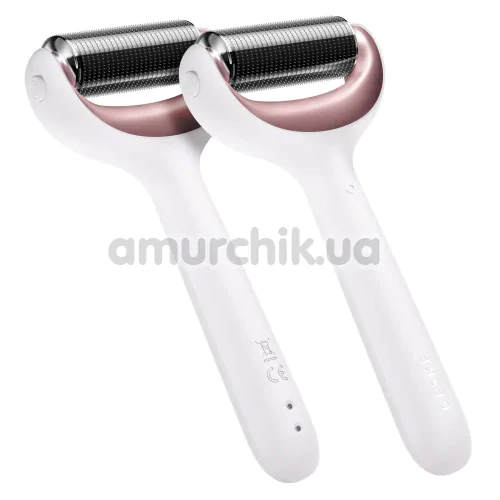 Массажер-роллер для лица и тела с микроиглами Geske MicroNeedle Face & Body Roller 8 in 1, кремовый