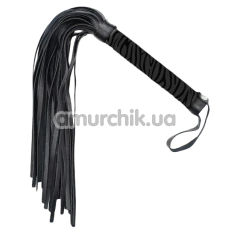 Флоггер DS Fetish Zebra Flogger, черный - Фото №1