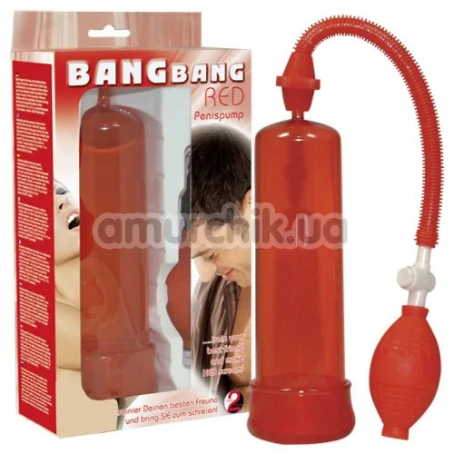 Вакуумная помпа Bang Bang Penispump, красная