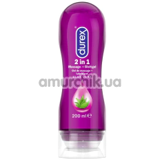 Массажный лубрикант Durex 2 In 1 Aloe Vera, 200 мл - Фото №1