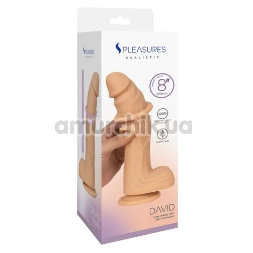 Фаллоимитатор S Pleasures Realistic David 8, телесный