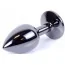Анальна пробка з червоним кристалом Exclusivity Jewellery Dark Silver Plug, срібна - Фото №4