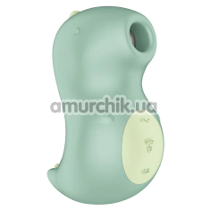 Симулятор орального сексу для жінок з вібрацією Satisfyer Din-OOOH, зелений - Фото №1