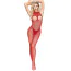 Комбінезон Star Night Neck Open Bra Bodystocking, червоний - Фото №1