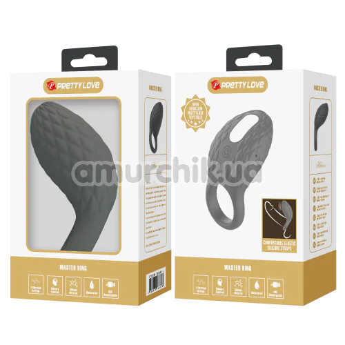 Віброкільце для члена Pretty Love Heloise, сіре