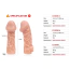 Насадка на пенис Kokos Cock Sleeve CS 006-L, телесная - Фото №2